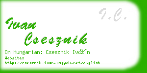 ivan csesznik business card